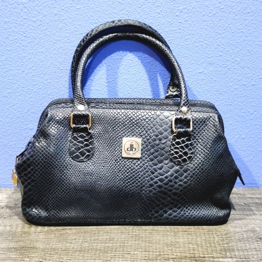 Daniel Hugo Black Reptile Skin Purse